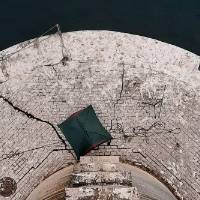 View of the water on top of lighthouse
